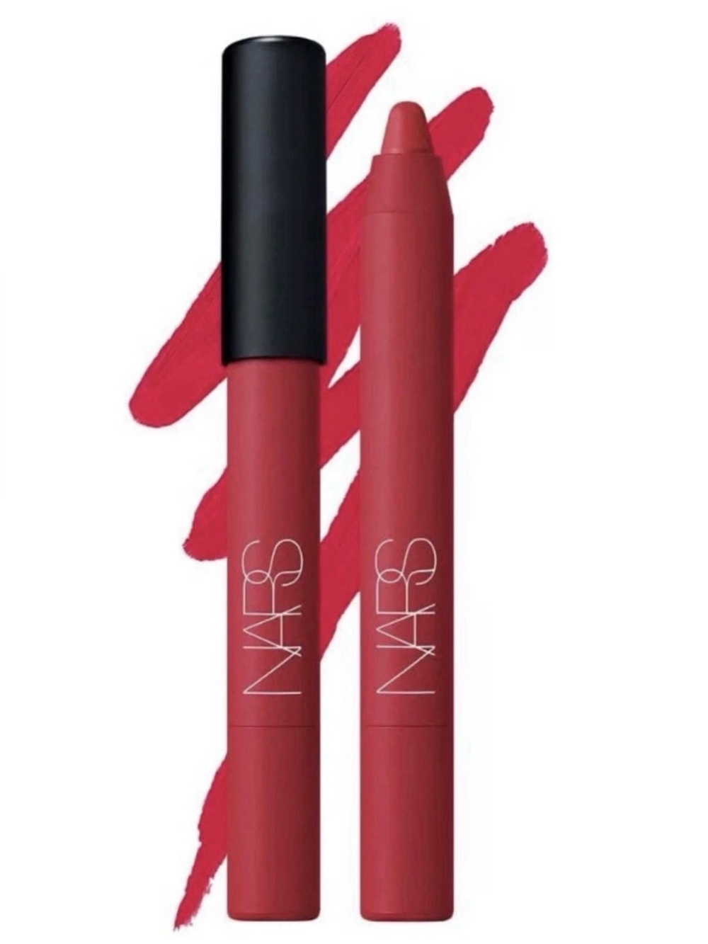 NARS Powermatte High-Intensity Lipstick Crayon Midnight Rider 195 Red Matte 0.08